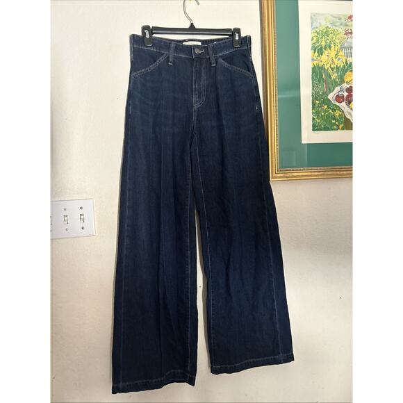 Sundance Greta Wide-Leg Denim Trouser - Blue Denim Size 24 - Picture 2 of 7